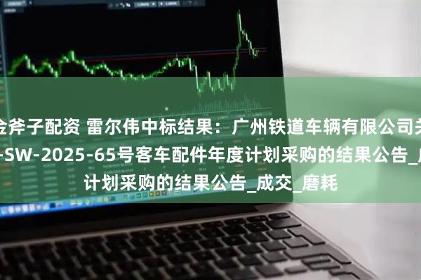 金斧子配资 雷尔伟中标结果：广州铁道车辆有限公司关于GTCLJJ-SW-2025-65号客车配件年度计划采购的结果公告_成交_磨耗